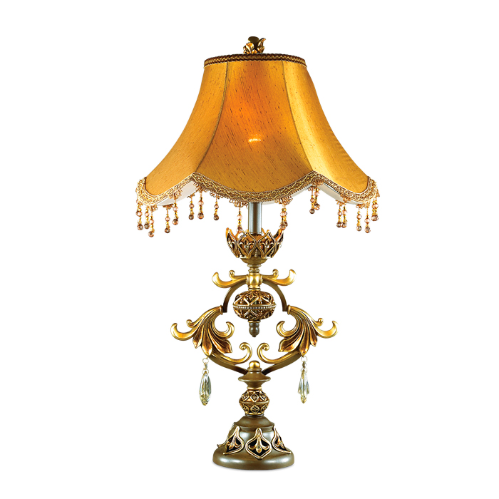 Настольная лампа Odeon Light Safira 2802/1T Янтарный/Коричневый, золото