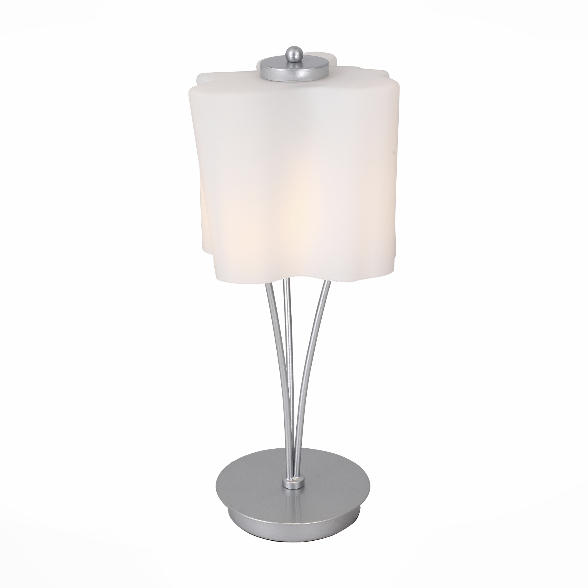 SL116.504.01 Настольная лампа ST-Luce Серебристый/Белый E27 1*60W (из 2-х коробок)