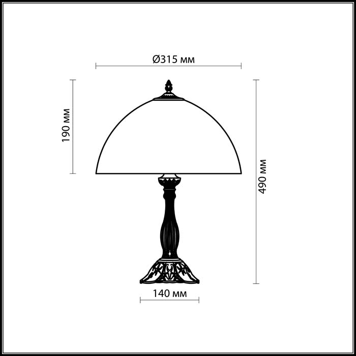 Настольная лампа Odeon Light Traube 2267/1T Тиффани/Коричневый