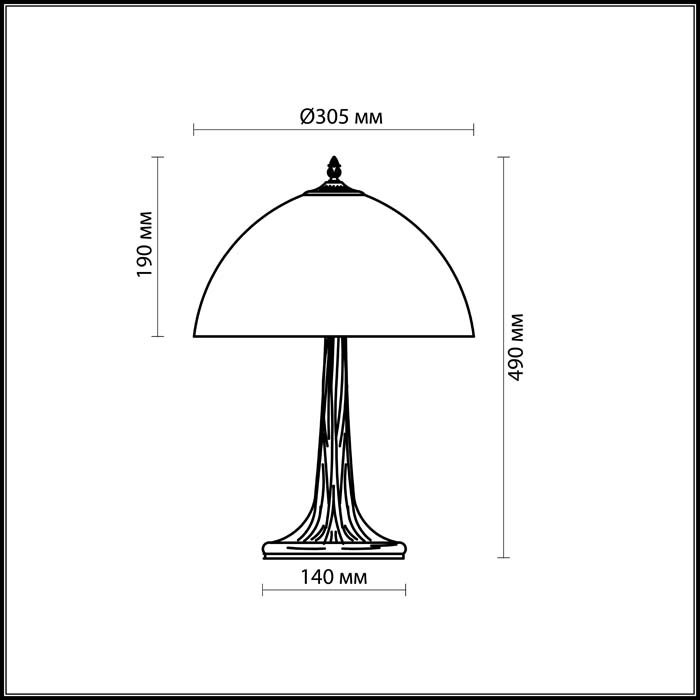 Настольная лампа Odeon Light Traube 2268/1T Тиффани/Коричневый