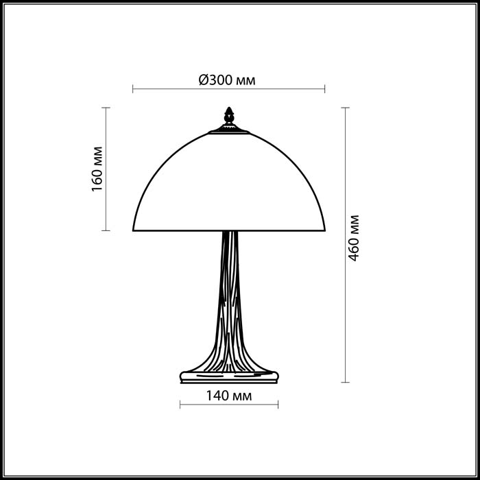 Настольная лампа Odeon Light Riza 2269/1T Тиффани/Коричневый