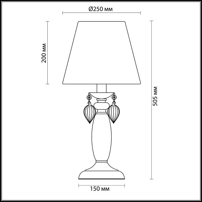 Настольная лампа Odeon Light Persia 3925/1T Пудра/Матовое серебро