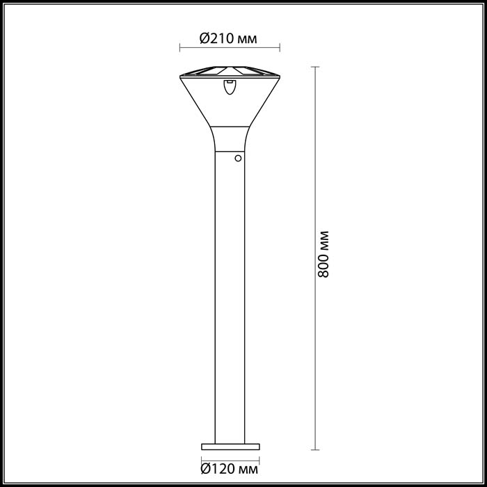Светильник на столбе Odeon Light Lenar 4046/1F Прозрачный/Матовый серый
